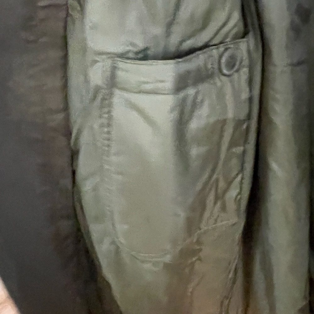 Worthington Womens Olive Green ThermoLite Lined Trenchcoat Size 8 - Picture 9 of 11
